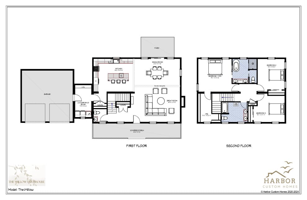 A floor plan of the house with three rooms.