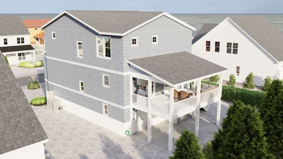 A 3 d rendering of the exterior of a house.